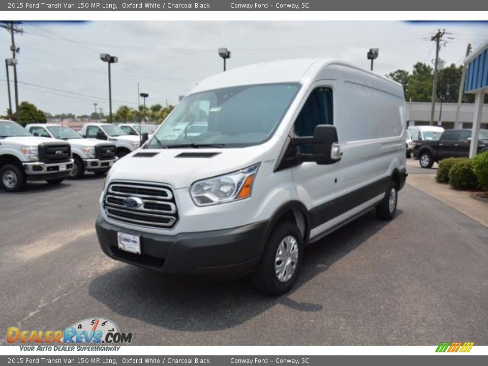2015 Ford Transit Van 150 MR Long Oxford White / Charcoal Black Photo #1