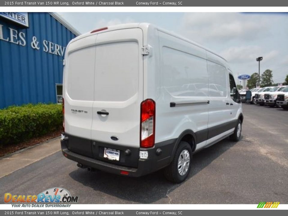 2015 Ford Transit Van 150 MR Long Oxford White / Charcoal Black Photo #4