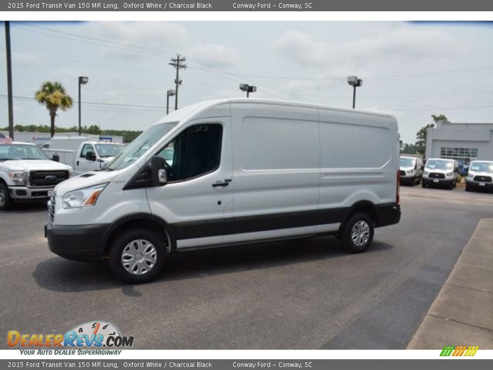 2015 Ford Transit Van 150 MR Long Oxford White / Charcoal Black Photo #7