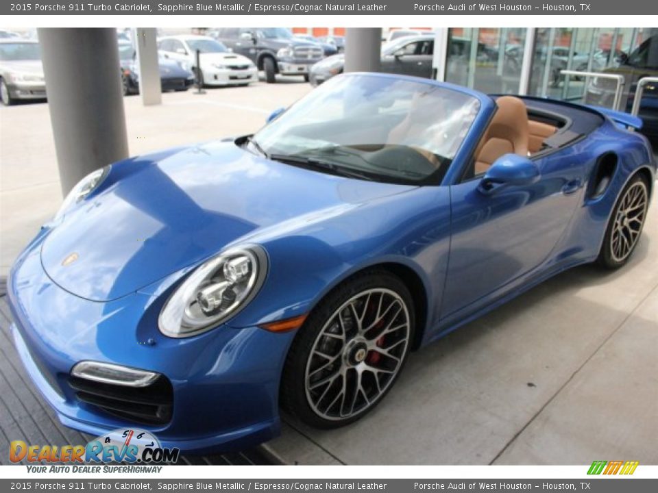 Front 3/4 View of 2015 Porsche 911 Turbo Cabriolet Photo #3