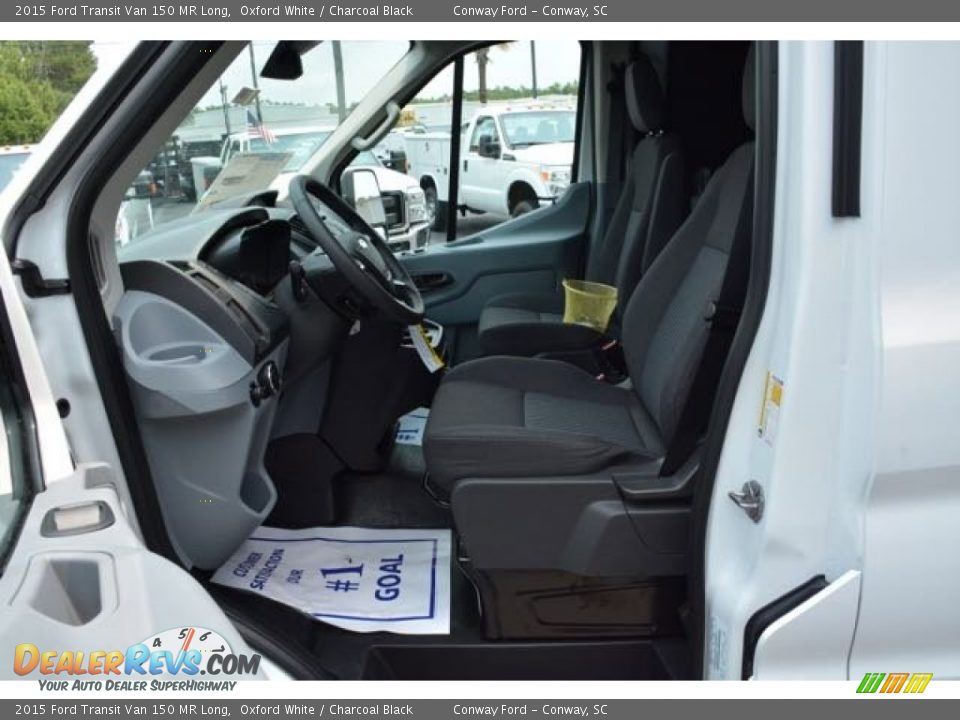 2015 Ford Transit Van 150 MR Long Oxford White / Charcoal Black Photo #9