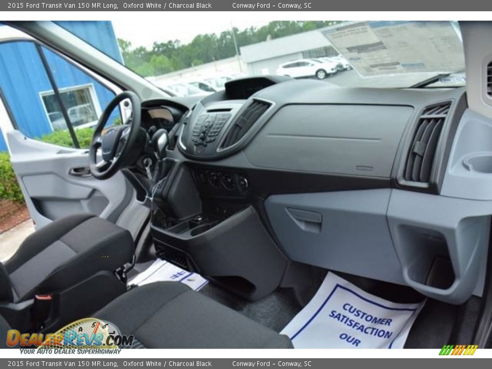 2015 Ford Transit Van 150 MR Long Oxford White / Charcoal Black Photo #12