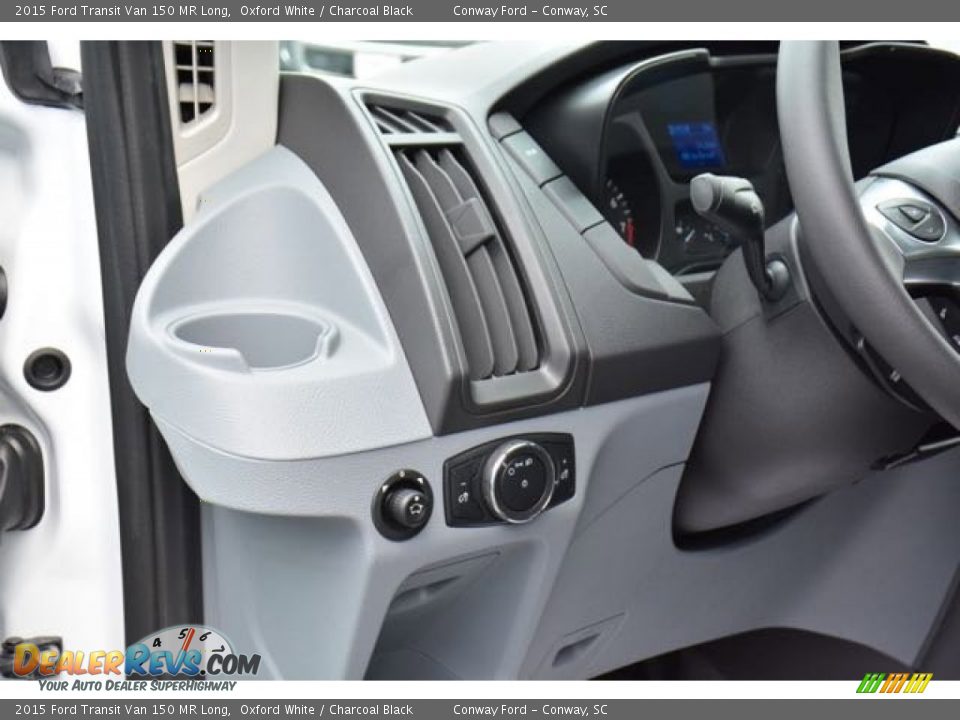 2015 Ford Transit Van 150 MR Long Oxford White / Charcoal Black Photo #15