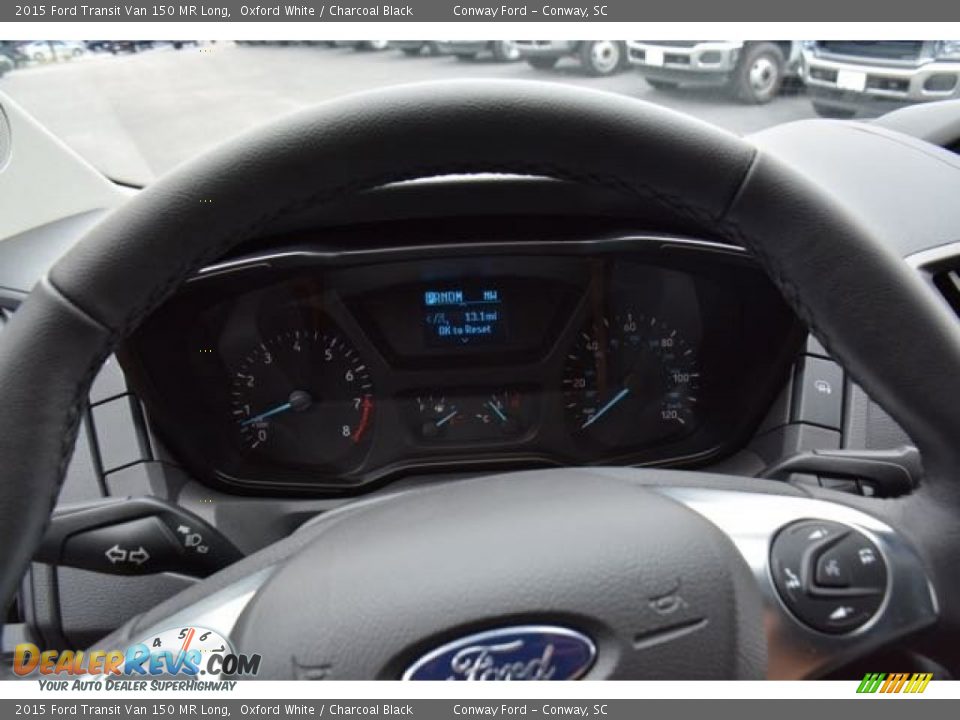 2015 Ford Transit Van 150 MR Long Oxford White / Charcoal Black Photo #16