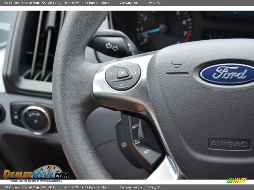 2015 Ford Transit Van 150 MR Long Oxford White / Charcoal Black Photo #17