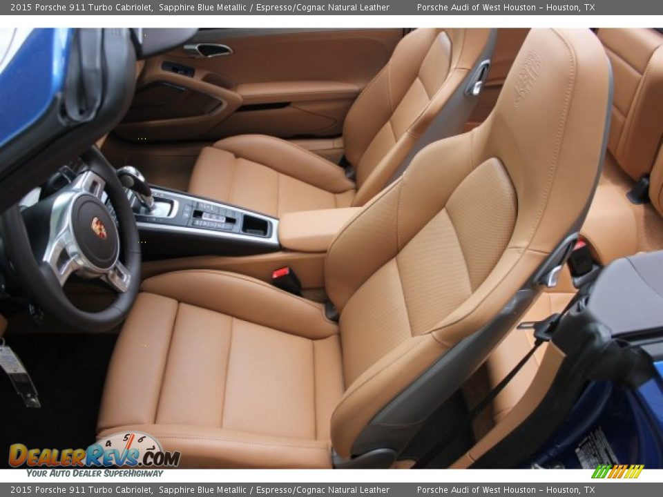 2015 Porsche 911 Turbo Cabriolet Sapphire Blue Metallic / Espresso/Cognac Natural Leather Photo #19