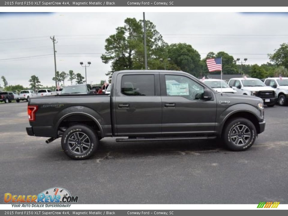 2015 Ford F150 XLT SuperCrew 4x4 Magnetic Metallic / Black Photo #4