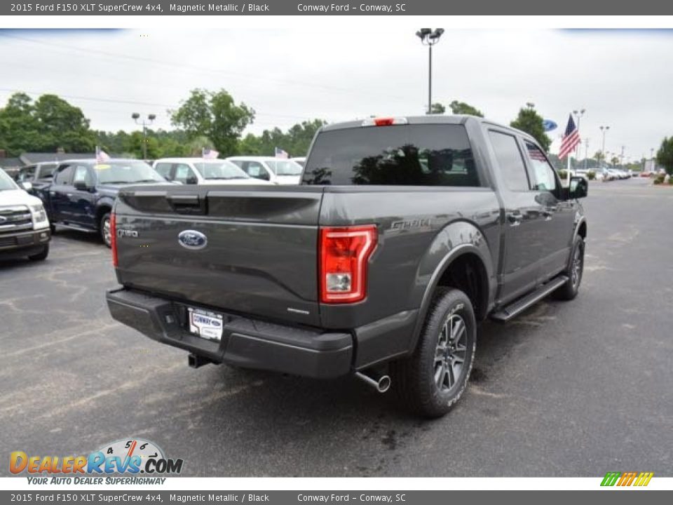 2015 Ford F150 XLT SuperCrew 4x4 Magnetic Metallic / Black Photo #5