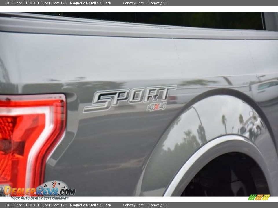 2015 Ford F150 XLT SuperCrew 4x4 Magnetic Metallic / Black Photo #6