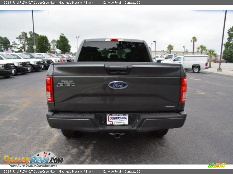 2015 Ford F150 XLT SuperCrew 4x4 Magnetic Metallic / Black Photo #7
