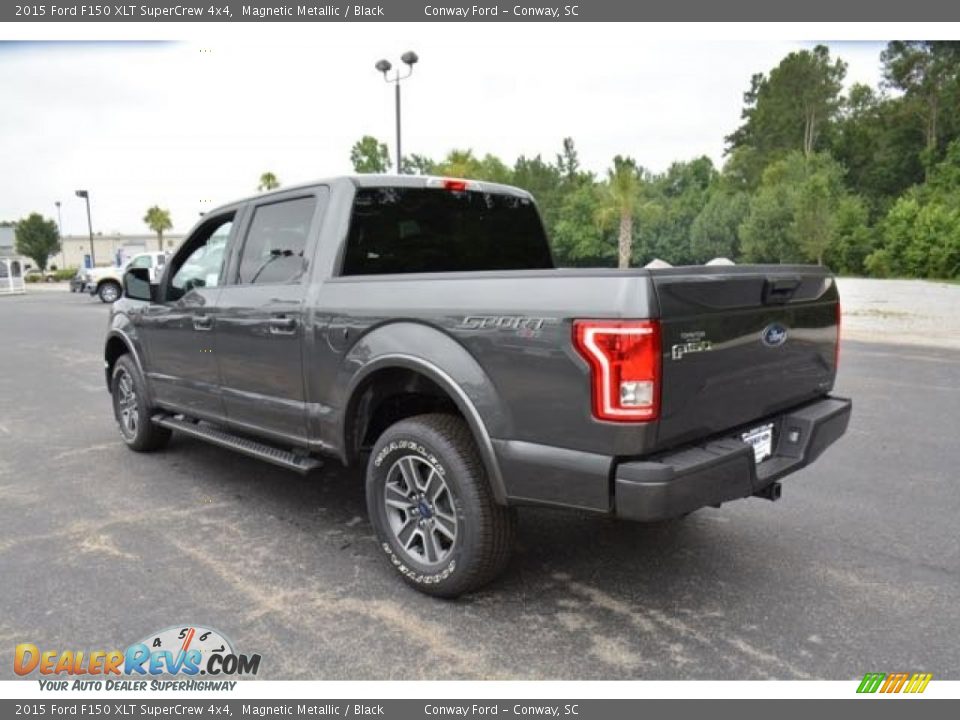 2015 Ford F150 XLT SuperCrew 4x4 Magnetic Metallic / Black Photo #8