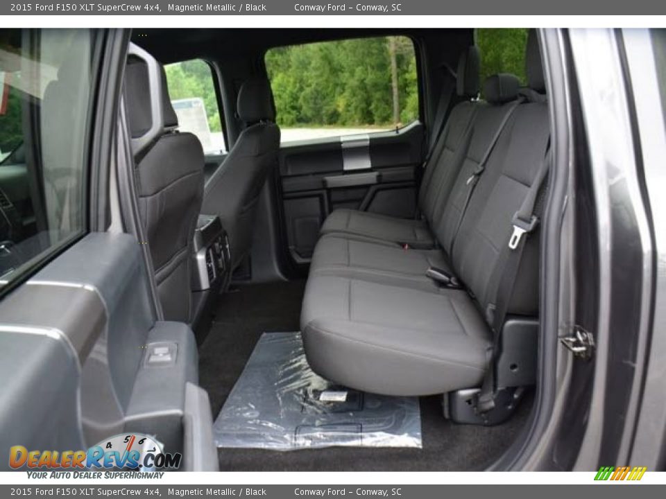 2015 Ford F150 XLT SuperCrew 4x4 Magnetic Metallic / Black Photo #12