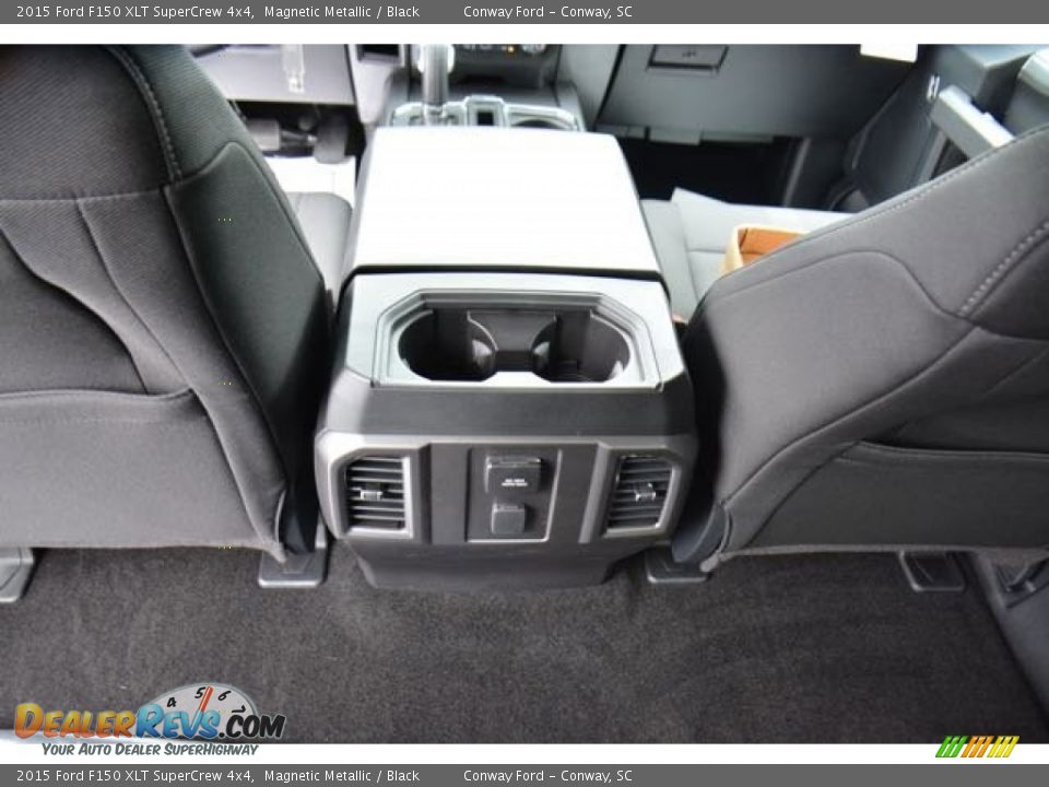 2015 Ford F150 XLT SuperCrew 4x4 Magnetic Metallic / Black Photo #14