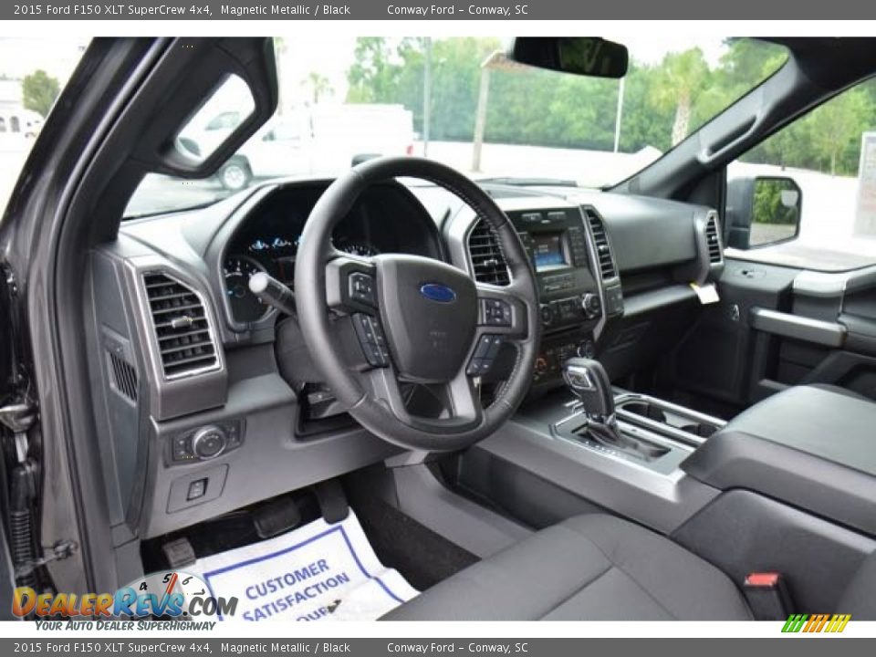 2015 Ford F150 XLT SuperCrew 4x4 Magnetic Metallic / Black Photo #21