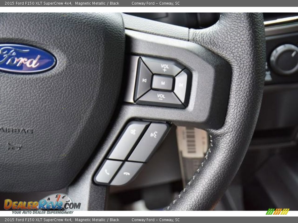 2015 Ford F150 XLT SuperCrew 4x4 Magnetic Metallic / Black Photo #24