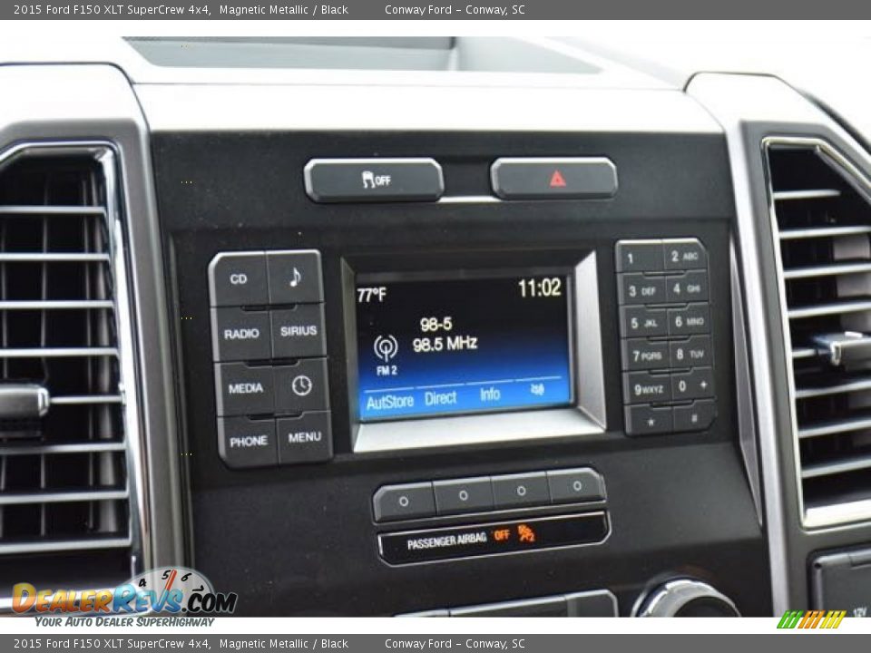 2015 Ford F150 XLT SuperCrew 4x4 Magnetic Metallic / Black Photo #25