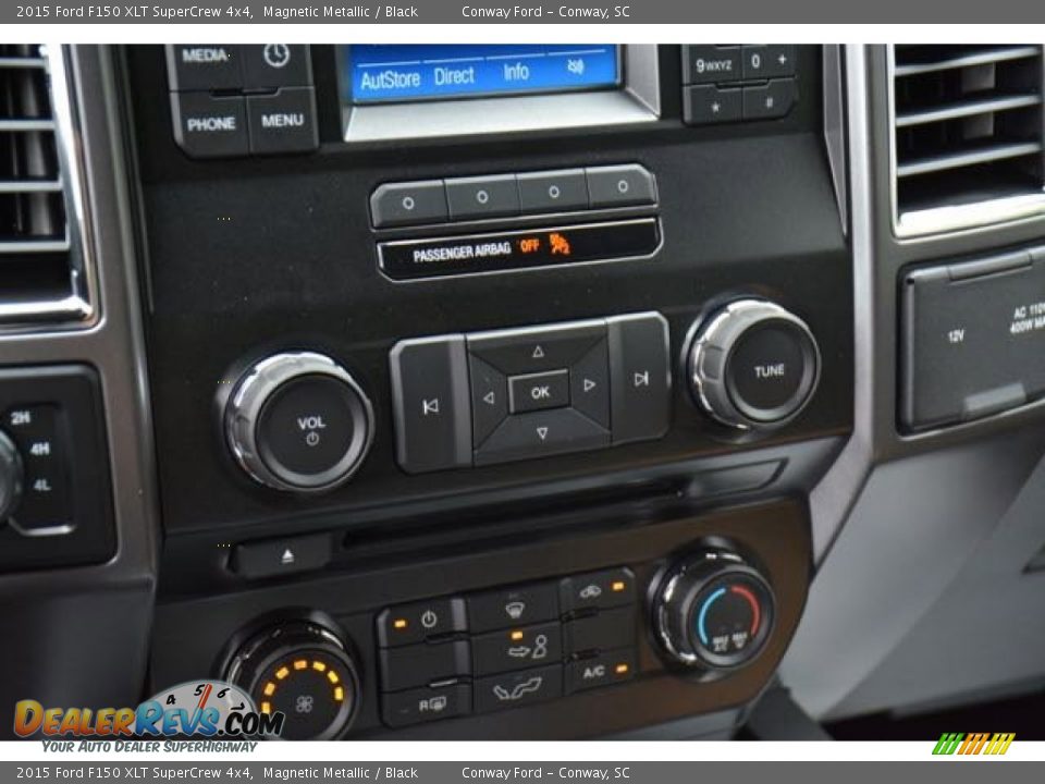 2015 Ford F150 XLT SuperCrew 4x4 Magnetic Metallic / Black Photo #26