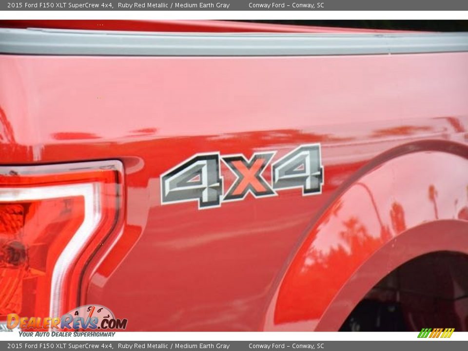2015 Ford F150 XLT SuperCrew 4x4 Ruby Red Metallic / Medium Earth Gray Photo #6