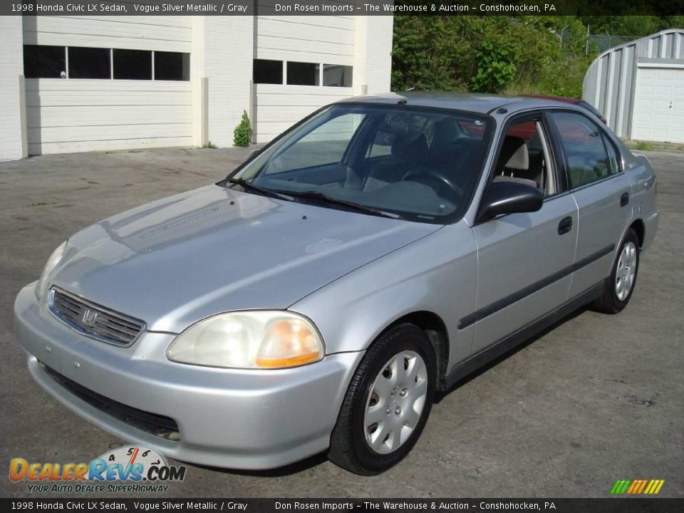1998 Honda Civic LX Sedan Vogue Silver Metallic / Gray Photo #1