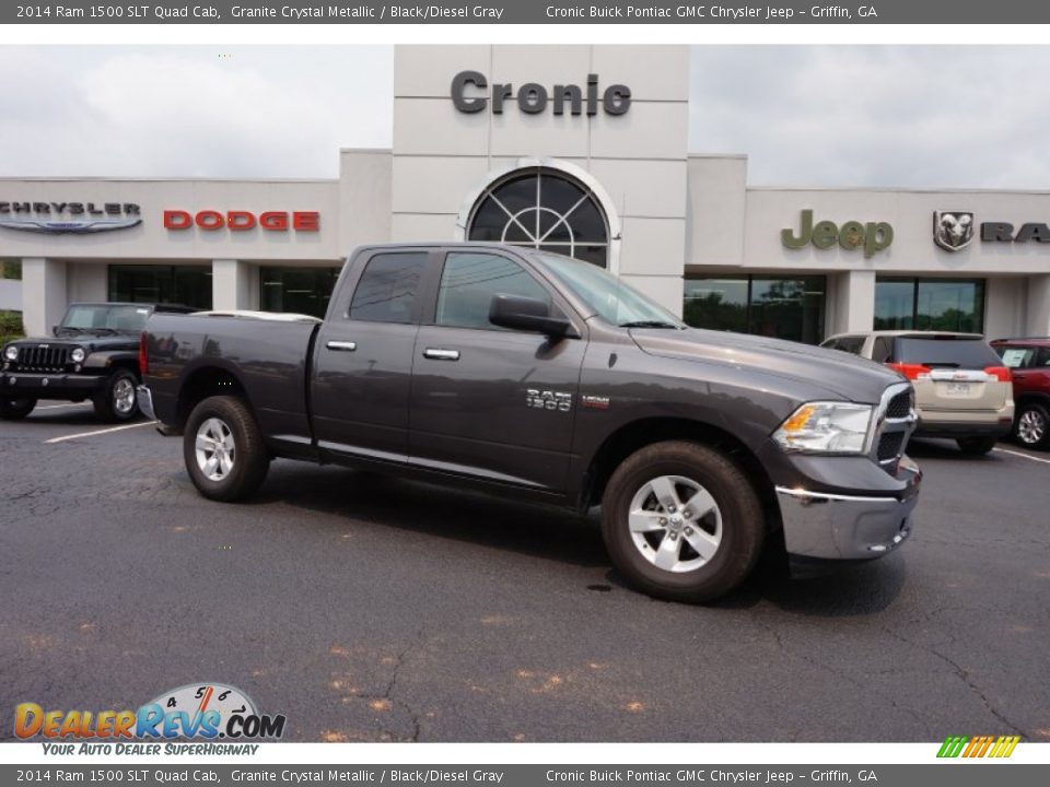 2014 Ram 1500 SLT Quad Cab Granite Crystal Metallic / Black/Diesel Gray Photo #1