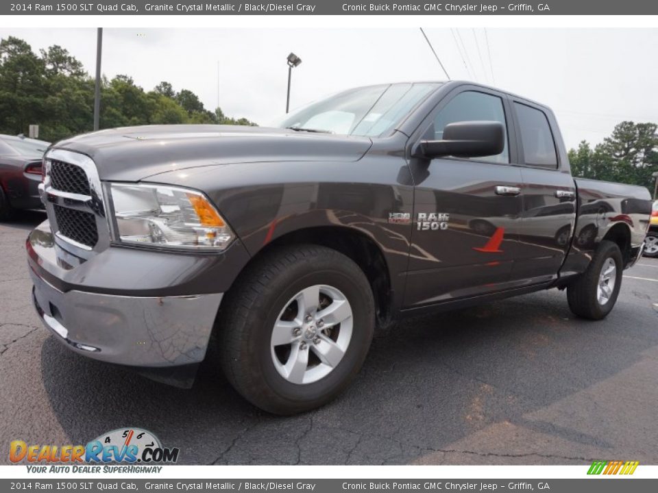 2014 Ram 1500 SLT Quad Cab Granite Crystal Metallic / Black/Diesel Gray Photo #3