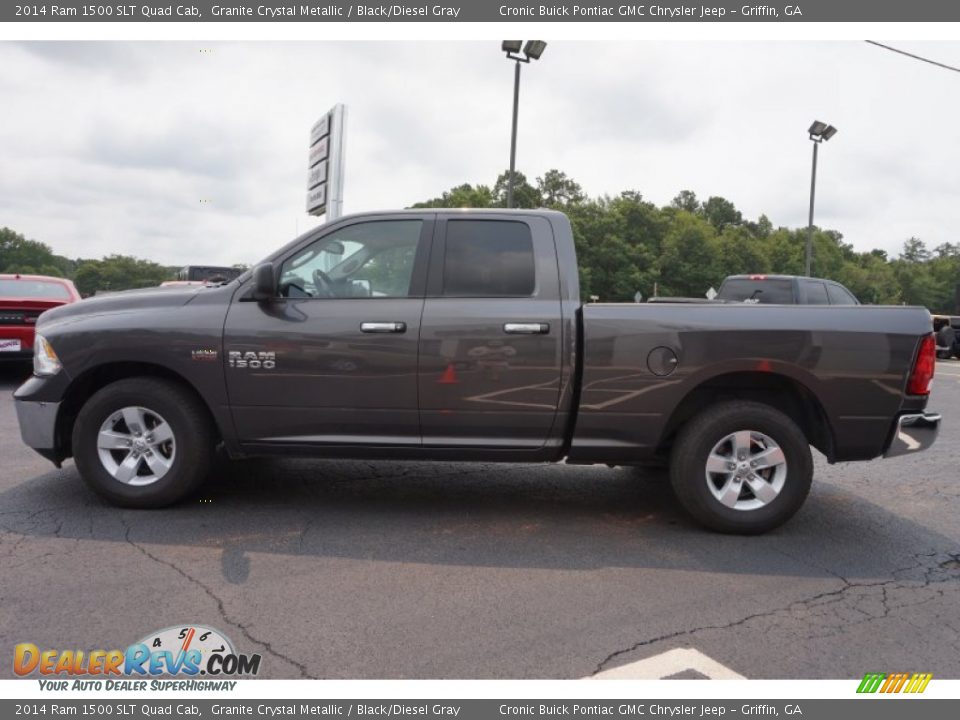2014 Ram 1500 SLT Quad Cab Granite Crystal Metallic / Black/Diesel Gray Photo #4