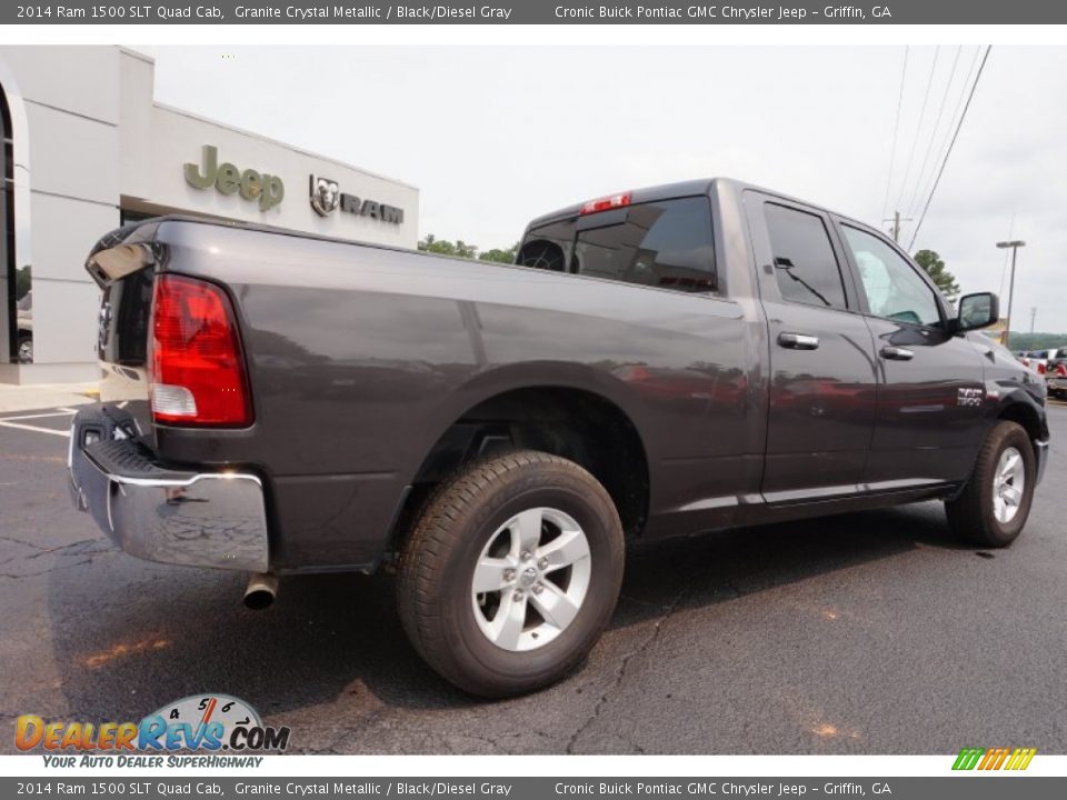 2014 Ram 1500 SLT Quad Cab Granite Crystal Metallic / Black/Diesel Gray Photo #7
