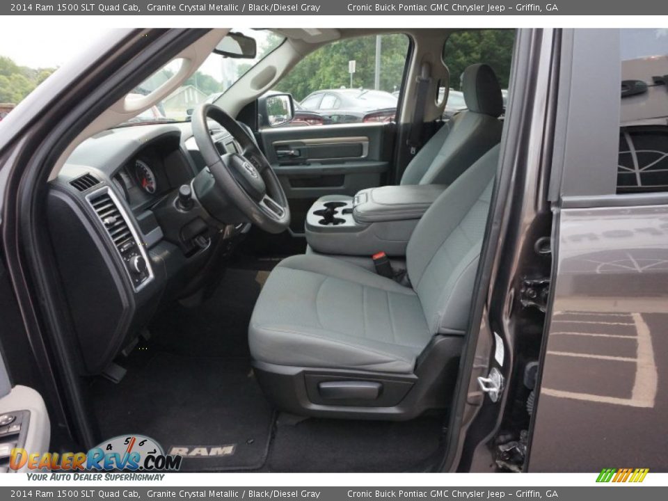 2014 Ram 1500 SLT Quad Cab Granite Crystal Metallic / Black/Diesel Gray Photo #9