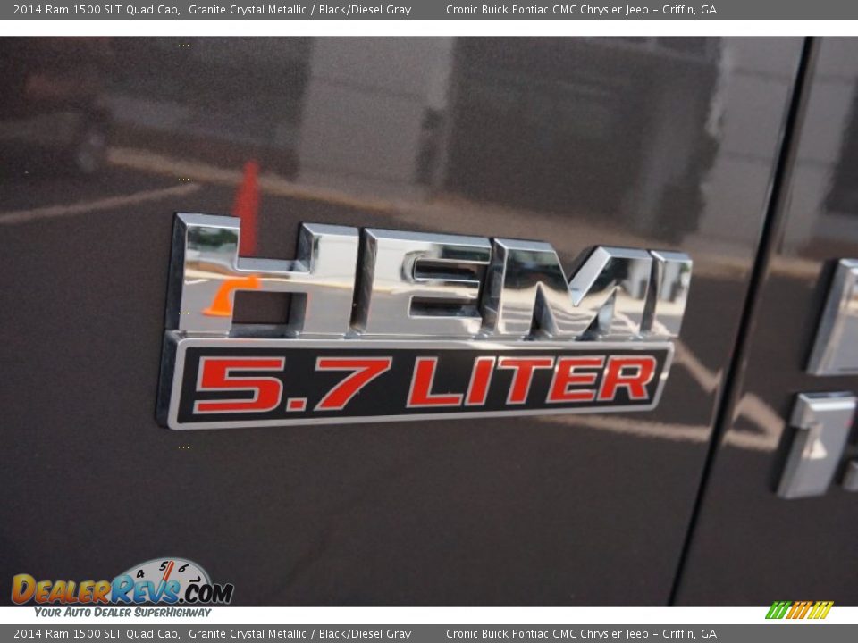 2014 Ram 1500 SLT Quad Cab Granite Crystal Metallic / Black/Diesel Gray Photo #14