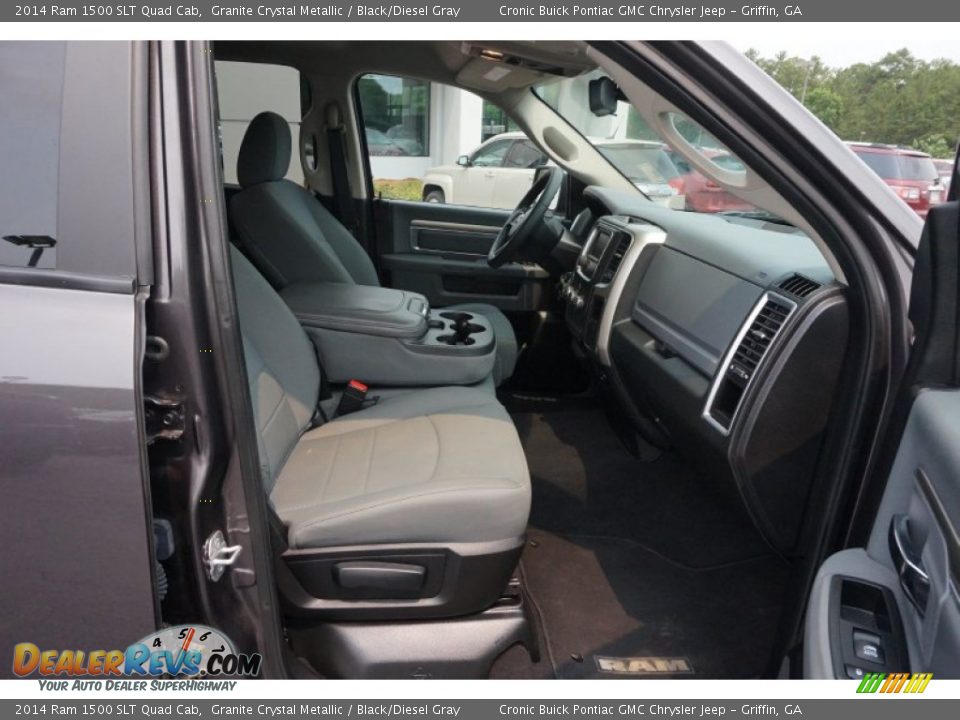 2014 Ram 1500 SLT Quad Cab Granite Crystal Metallic / Black/Diesel Gray Photo #17