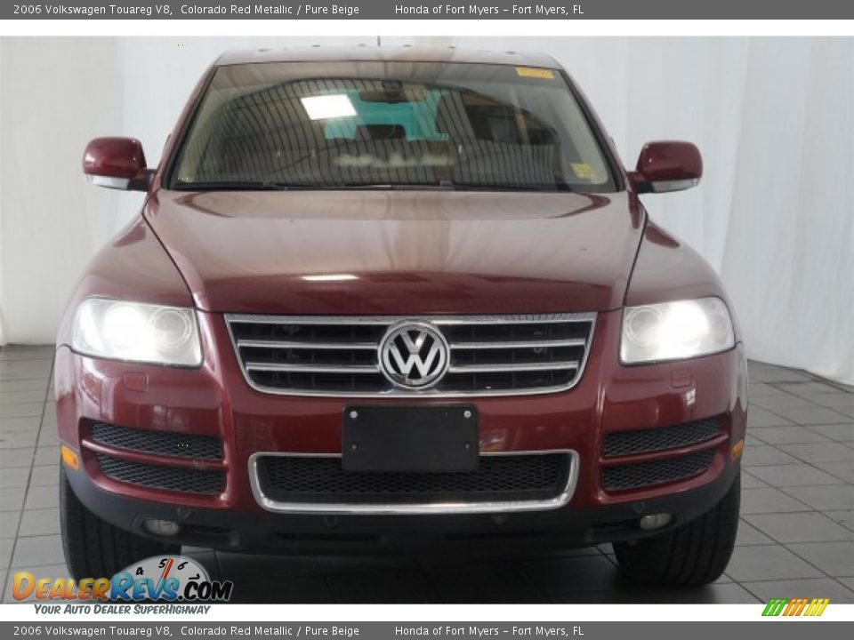 2006 Volkswagen Touareg V8 Colorado Red Metallic / Pure Beige Photo #3