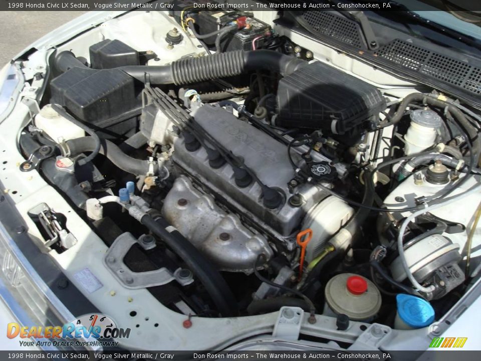 1998 Honda Civic LX Sedan Vogue Silver Metallic / Gray Photo #19