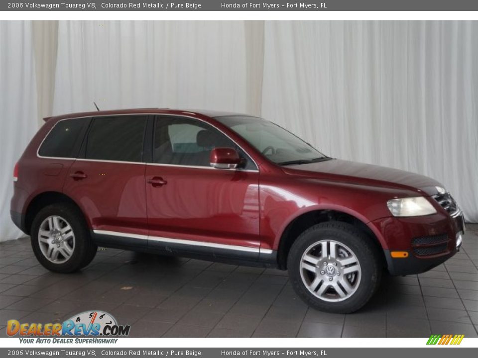 2006 Volkswagen Touareg V8 Colorado Red Metallic / Pure Beige Photo #5