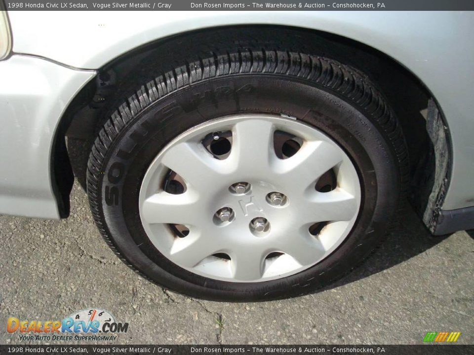 1998 Honda Civic LX Sedan Vogue Silver Metallic / Gray Photo #20