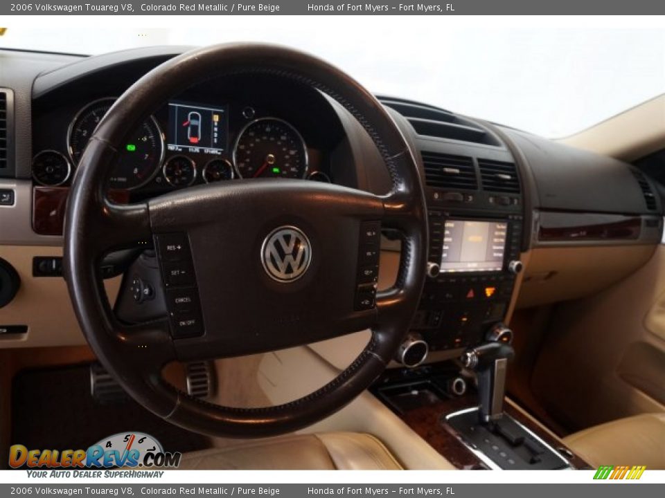 2006 Volkswagen Touareg V8 Colorado Red Metallic / Pure Beige Photo #12