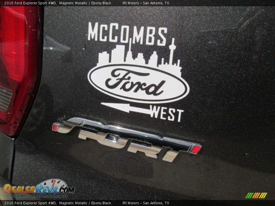 2016 Ford Explorer Sport 4WD Magnetic Metallic / Ebony Black Photo #20