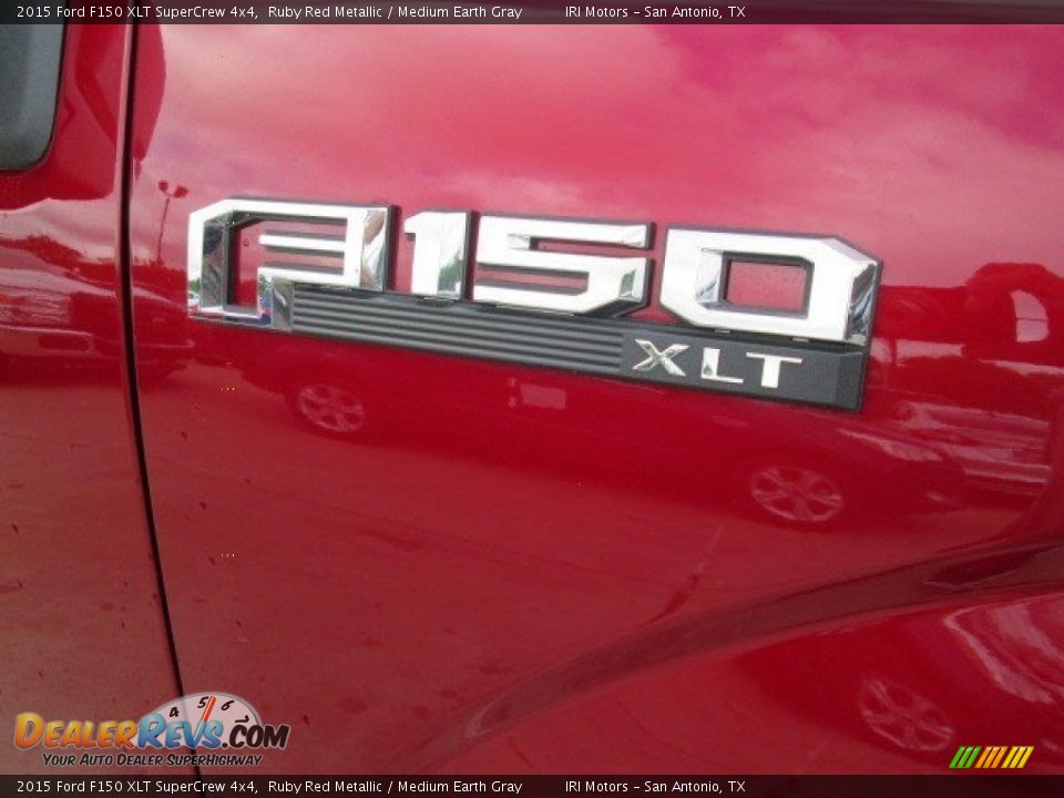 2015 Ford F150 XLT SuperCrew 4x4 Ruby Red Metallic / Medium Earth Gray Photo #4