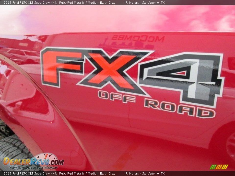2015 Ford F150 XLT SuperCrew 4x4 Ruby Red Metallic / Medium Earth Gray Photo #11