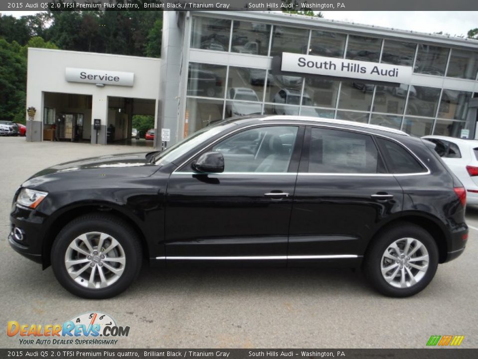 2015 Audi Q5 2.0 TFSI Premium Plus quattro Brilliant Black / Titanium Gray Photo #2