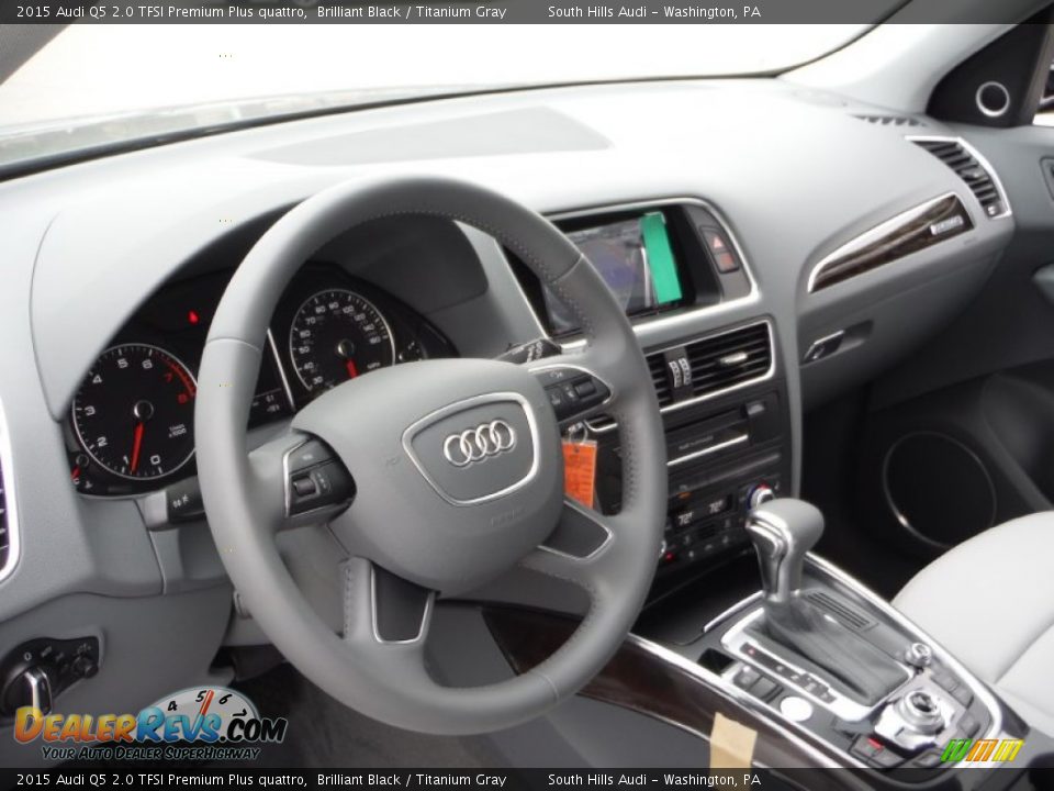 2015 Audi Q5 2.0 TFSI Premium Plus quattro Brilliant Black / Titanium Gray Photo #15