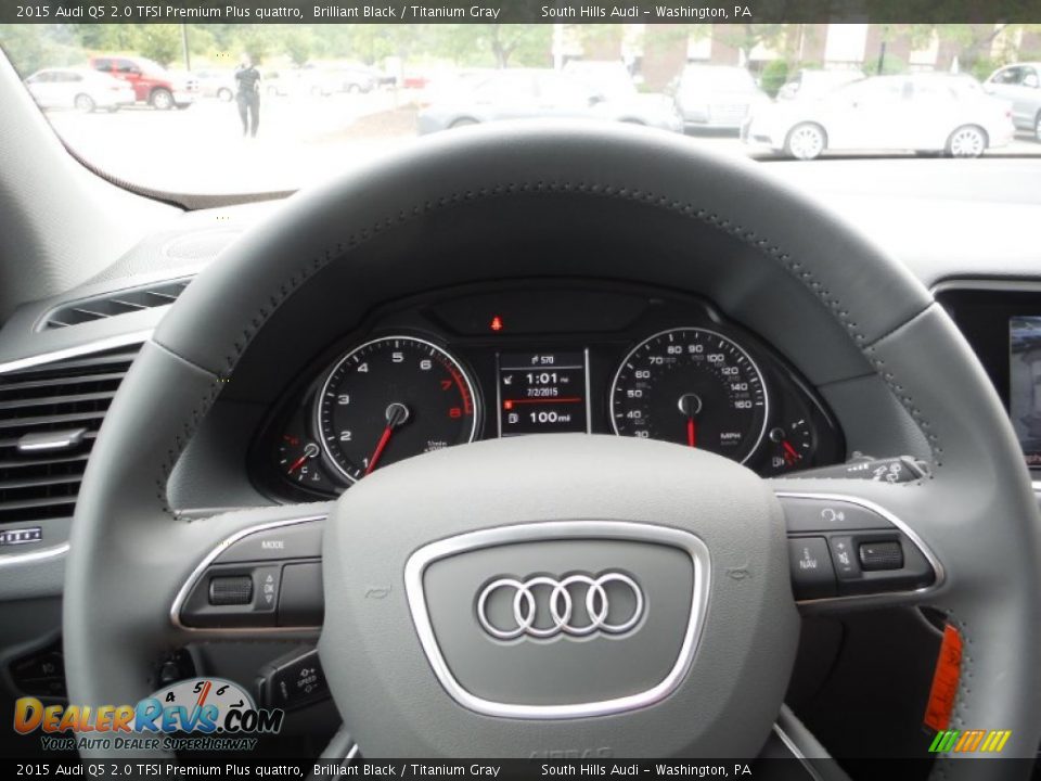 2015 Audi Q5 2.0 TFSI Premium Plus quattro Brilliant Black / Titanium Gray Photo #25