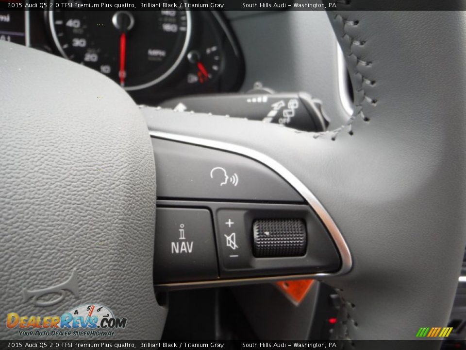 2015 Audi Q5 2.0 TFSI Premium Plus quattro Brilliant Black / Titanium Gray Photo #26