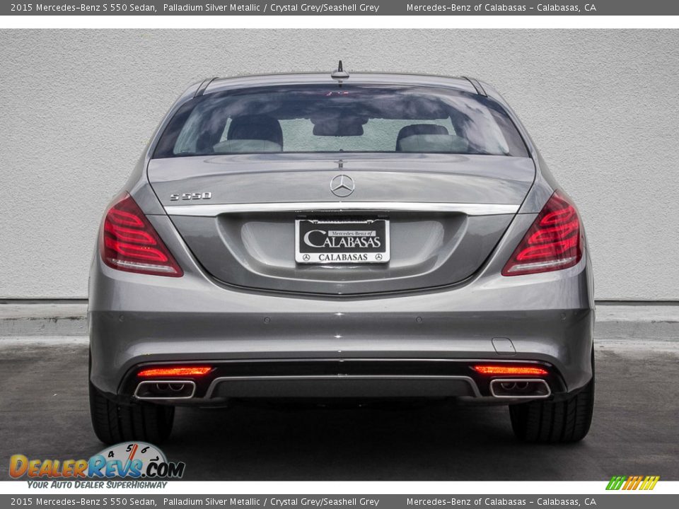 2015 Mercedes-Benz S 550 Sedan Palladium Silver Metallic / Crystal Grey/Seashell Grey Photo #4