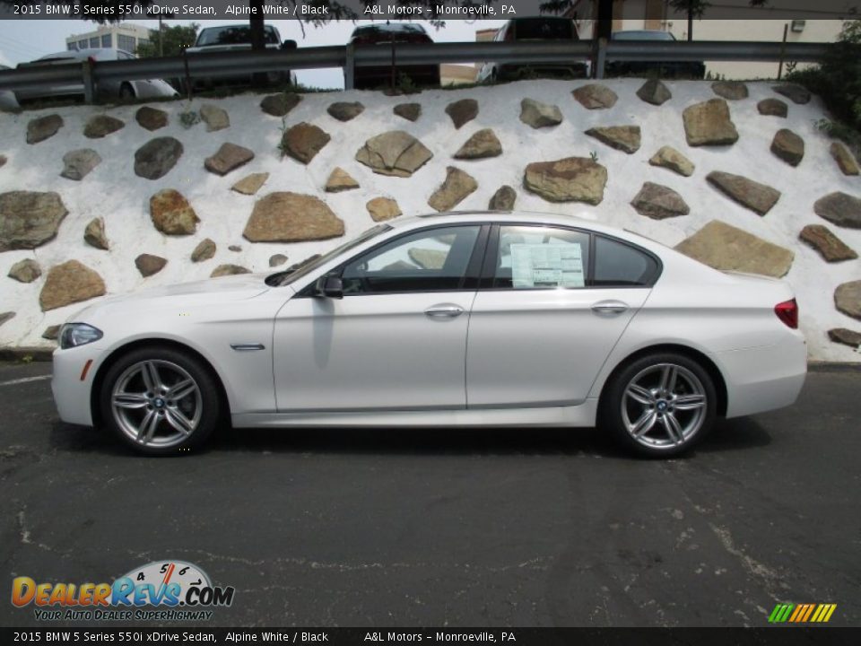 2015 BMW 5 Series 550i xDrive Sedan Alpine White / Black Photo #2