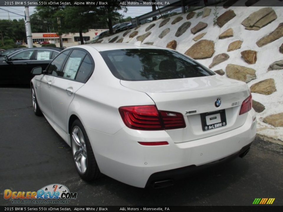 2015 BMW 5 Series 550i xDrive Sedan Alpine White / Black Photo #5