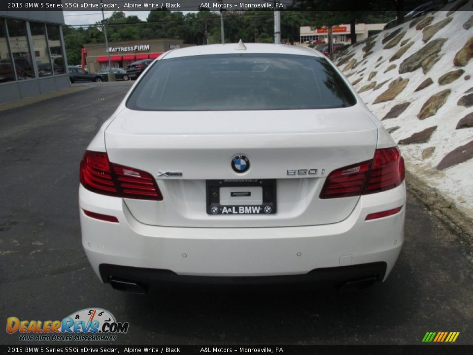 2015 BMW 5 Series 550i xDrive Sedan Alpine White / Black Photo #6