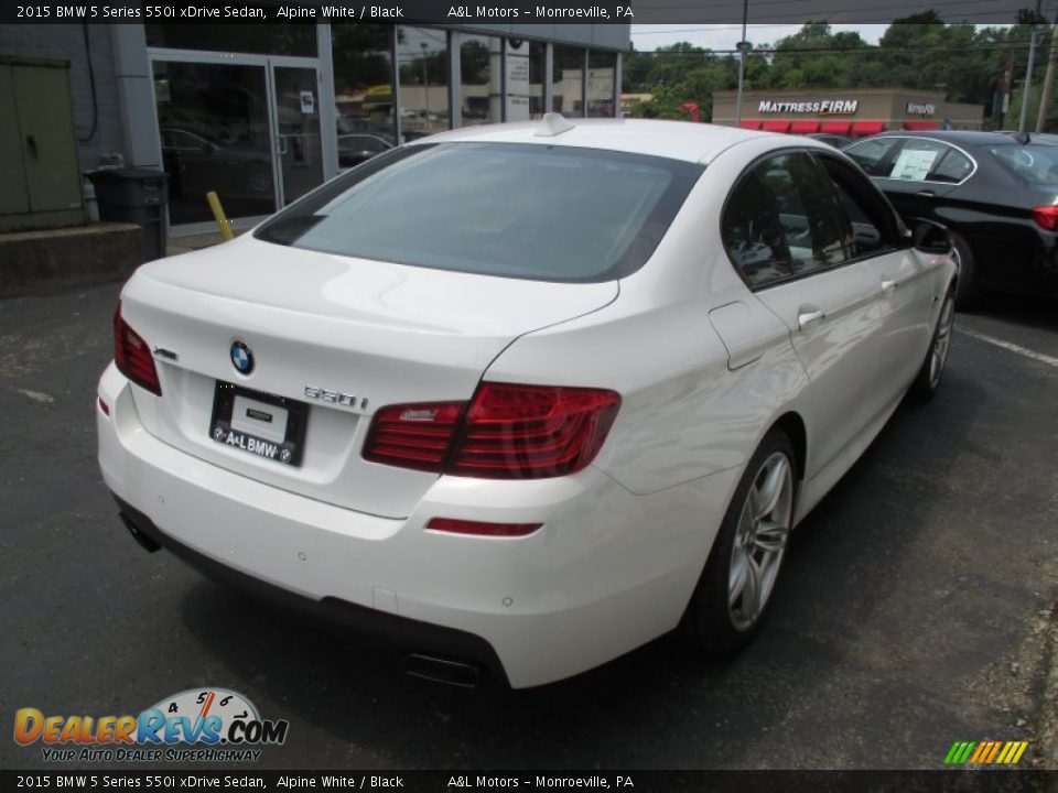 2015 BMW 5 Series 550i xDrive Sedan Alpine White / Black Photo #7