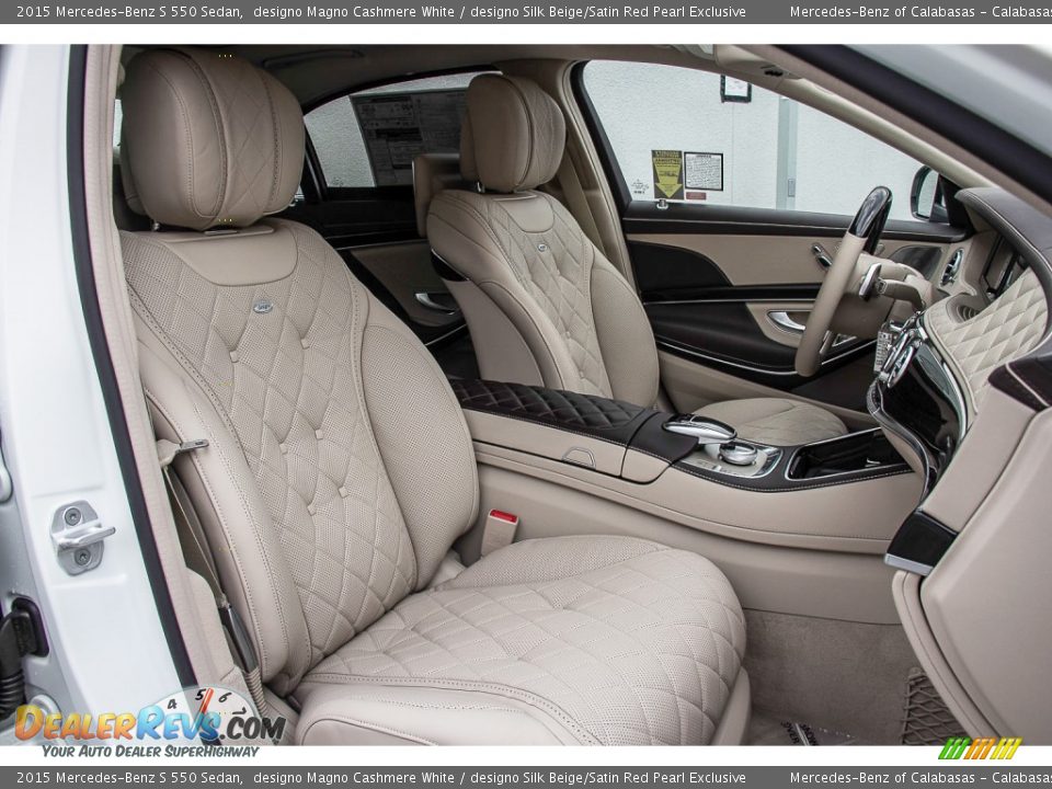 designo Silk Beige/Satin Red Pearl Exclusive Interior - 2015 Mercedes-Benz S 550 Sedan Photo #2