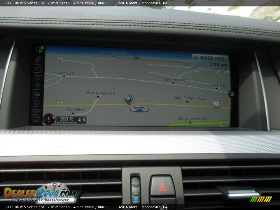 2015 BMW 5 Series 550i xDrive Sedan Alpine White / Black Photo #16