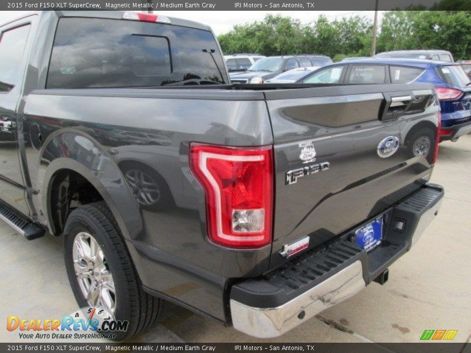 2015 Ford F150 XLT SuperCrew Magnetic Metallic / Medium Earth Gray Photo #10